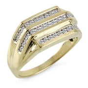 1/4 Carat Men's Diamond Triple Row Band