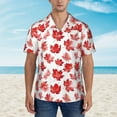 thumbnail image 4 of Daiia Realistic Maple Leaf Hawaiian Shirt for Men Gentle Cotton Regular Short Sleeve Casual-Medium, 4 of 9
