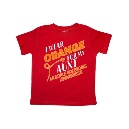

Inktastic I Wear Orange for my Aunt- Multiple Sclerosis awareness Gift Toddler Boy or Toddler Girl T-Shirt