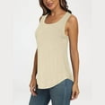 thumbnail image 5 of Women Tank Tops Summmer Sleeveless Tops Shirt Summer Women Solid Color Round Neck Sleeveless Casual Tee Tank Beach Vacation Clothes for Women S-2XL, 5 of 9