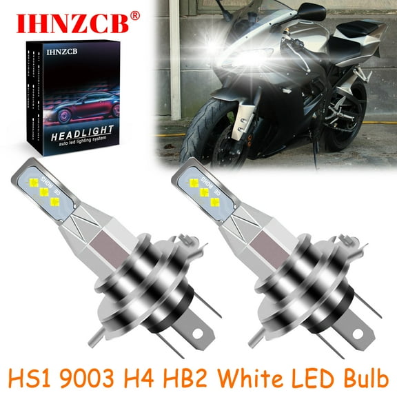 IHNZCB for Yamaha YZF R1 1998-2003, YZF R6 1999-2002 2X HS1 9003 H4 HB2 LED Headlights Bulb 55W White LXB,Motorcycle Light,Y140