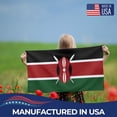 thumbnail image 3 of Kenya Drapeau d'Extérieur (2 X 3 Pi) par DreamController - Polyester Durable et Résistant à la Décoloration, à Double Piqûre, Oeillets en Laiton - Drapeau Africain Eastern Imprimé HD - Fabriqué aux É.-U., 3 of 6