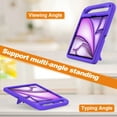 thumbnail image 3 of Allytechgroup Kids Case for Apple iPad Air 13 Inch M2 2024, EVA Lightweight Kickstand Bumper Shockproof Handle Children Proof Protective Case Cover for Girls Boys, Purple, 3 of 6