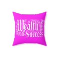 thumbnail image 5 of Geotrott Wealth and Success Motivational Pink Spun Polyester Square Pillow, 5 of 11