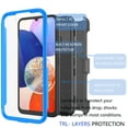 thumbnail image 3 of Takfox Samsung Galaxy A54 5G Belt Clip Holster Case with [Built in Screen Protecotr],Rugged Shockproof Heavy Duty Locking Swivel Holster Kickstand Hard Full Body Cover- Blue, 3 of 7