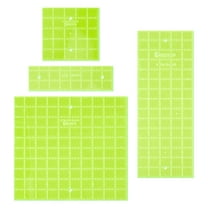 4Pcs Acrylic Quilting Template Rectangular and Square Rulers Sewing Rulers Set Creative Quilting Cutting Template Hand Patchwork Tool Stencil Template Multifunctional Ruler for DIY Craft Silver