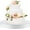 White, variant on Cake Stand 16 Inch Round Metal Cupcake Dessert Wedding Cake Stand Cookies Display Holder Fruit Serving Tray for Table Wedding Birthday Anniversary Party(Black)