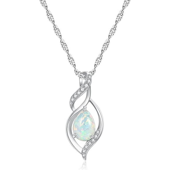 Black Opal Pendant October Birthstone Jewelry Opal Pendant Black Gemstone Jewelry Birthday / Christmas Gifts Anniversary Gifts For Her