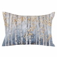 thumbnail image 2 of Yellow Blue Forest Queen Size Pillow Cover, Pillowcase Protectors with Zipper, Breathable Decorative Throw Pillow Case Cover, Modern Oil Painting Art Pillow Shams for Couch Sofa 20x30Inch, 2 of 8