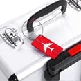 thumbnail image 4 of Lot de 2 étiquettes de bagages en aluminium pour valises, étiquettes d'identité, d'adresse et de nom (rouge), 4 of 4