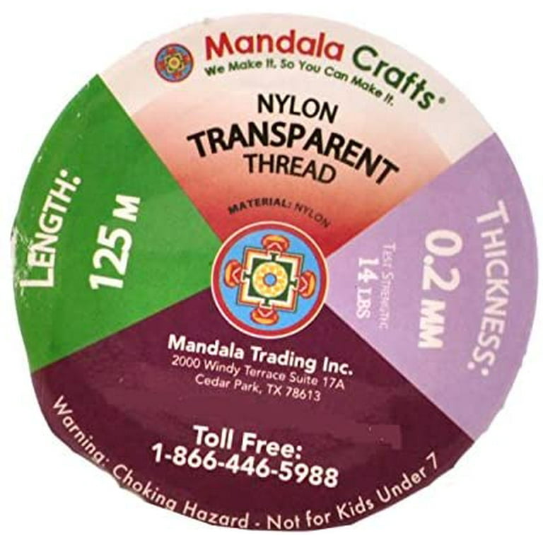  Mandala Crafts 0.12mm Nylon Invisible Thread for