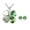 Green, variant on Wrapables® Gold Plated Crystal Heart Shaped Four Leaf Clover Pendant Necklace and Stud Earrings Jewelry Set, Royal Blue
