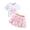 1-White325, variant on Byoo Toddler Girl Bunny Printed Outfit Set Short Sleeve Embroidered Tee Top Tulle Skirt Cloth Set Casual Daily Outfits