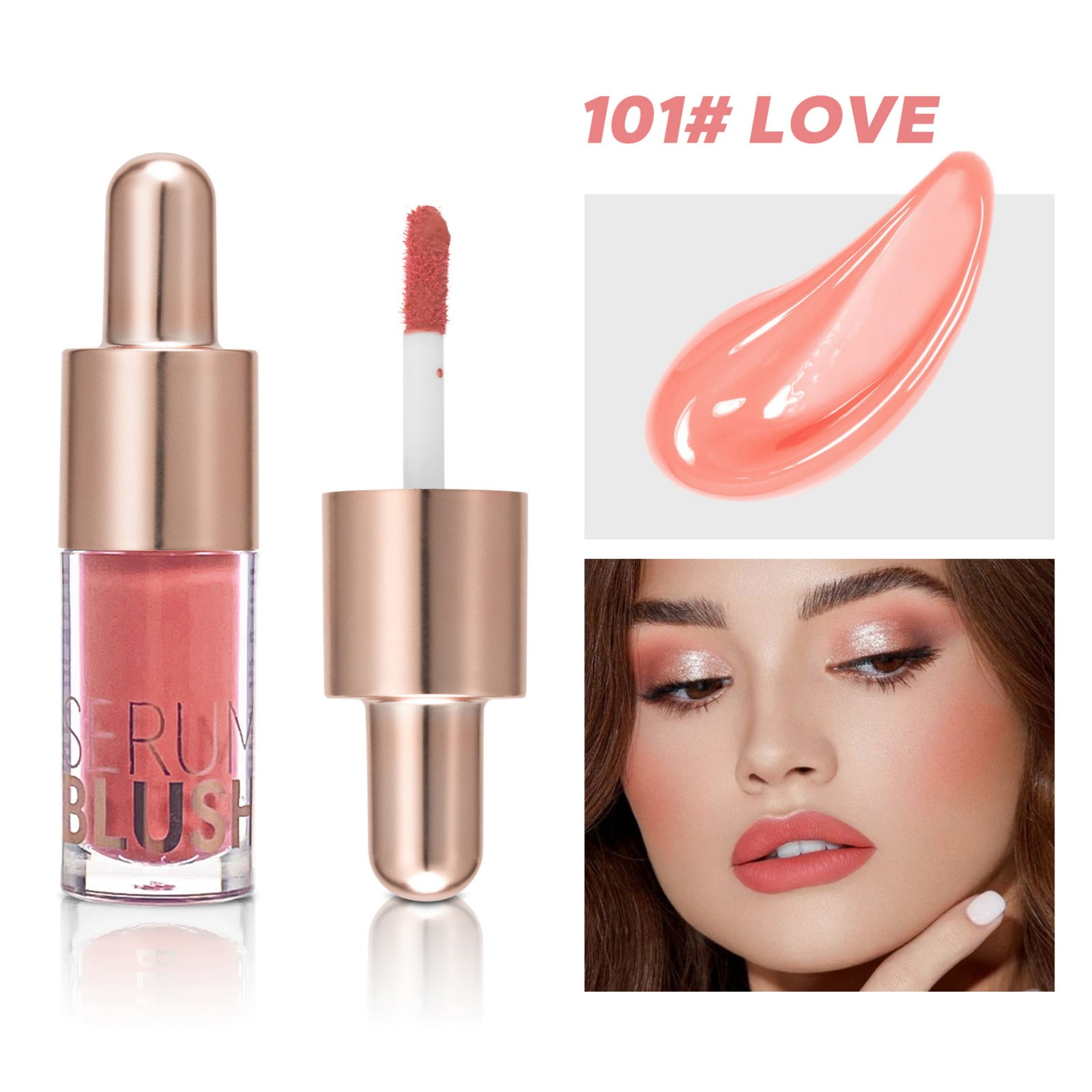 Liquid Blush,Soft Cream Velvet Mousse Face Blush, Matte Velvet Mist