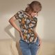 thumbnail image 3 of Balery Cute Lion Tiger Body de cuello redondo de manga corta para mujer Tops de manga corta Tops básicos-XX-Large, 3 of 7
