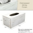 thumbnail image 2 of Excello Global Products Rustic White Barnwood Tissue Box Cover: Tissue Rectangle Box Includes Slide-Out Bottom Panel. Perfect for Farmhouse Bathroom Decor (Pack of 1) - EGP-HD-0163, 2 of 3
