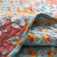 thumbnail image 3 of 3 Piece Full Queen Quilt Set with Floral Print, Multicolor, 3 of 5