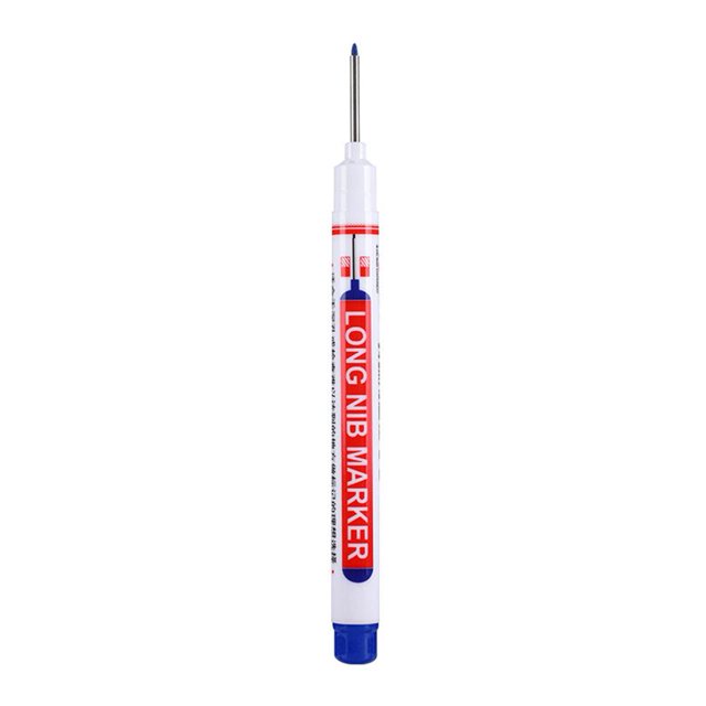 Marcador de cabeza larga de agujero profundo rotulador multiusos para carpintería azul Hugtrwg Para estrenar