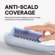 Wavytalk Pro Steam Hair Straightener Brush, 3 in 1 Straightening Brush, Steam Reduces Damage, Blue