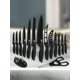 thumbnail image 5 of Lux Decor Collection Ultra Sharp Black Kitchen Knife Set - 7 & 15 Piece Knives | Rust Proof & Scratch Resistant Stainless Steel Sharp Knives | Ideal F, 5 of 5