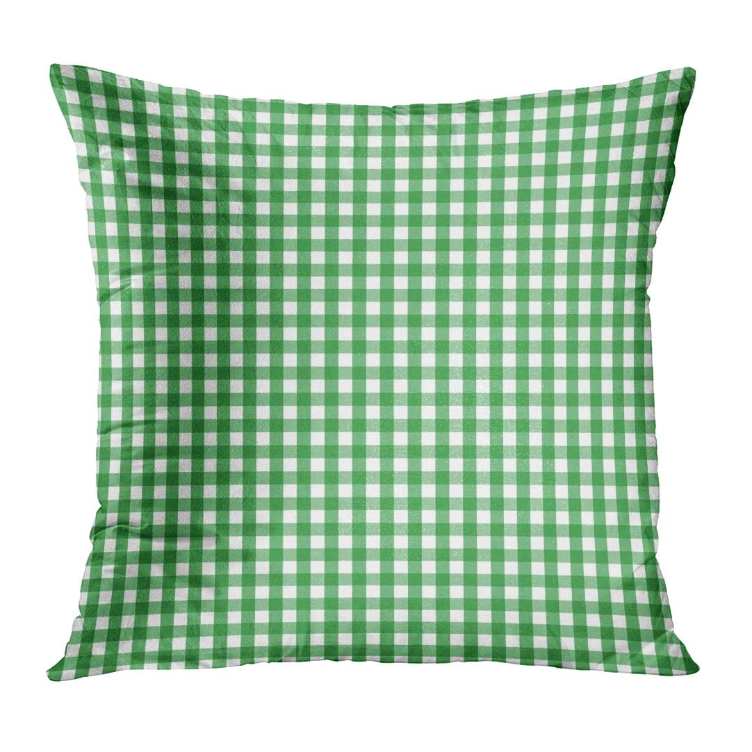 ECCOT Colors Green and White Gingham Check Pattern This Classic