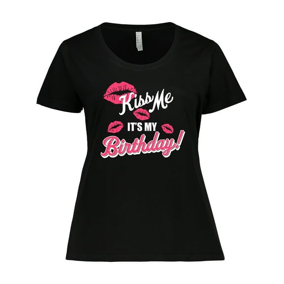 Inktastic Kiss Me Its My Birthday Women's Plus Size T-Shirt
