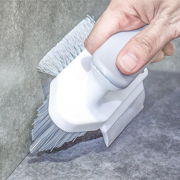 4-in-1 Grout and Corner Scrubber Brush with Scraper Tool, for Cleaning Tile, Grout, Kitchen, Bathroom, Sink, Floor, Shower, Bathtub