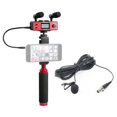 thumbnail image 1 of Saramonic Smartphone Audio/Video Masters Kit for Including XLR Lavalier Microphone, Dual Stereo Mics, Audio Mixer, & Stablizing Rig for Apple iPhone 5, 5S, 6, 6S, 7, Plus, Samsung Galaxy, Note & More, 1 of 5