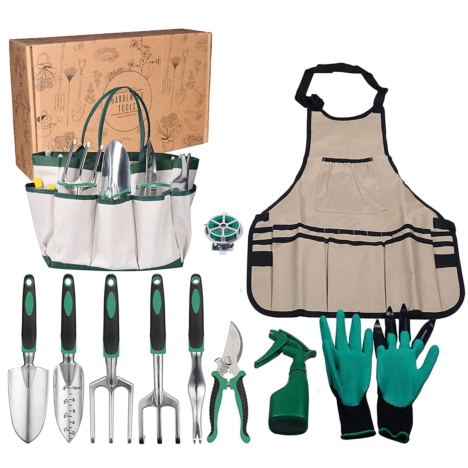 Senhu Garden Tools Set for Woman & Man Gardening Tool Kit with Apron