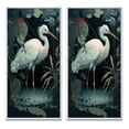thumbnail image 2 of Designart "Majestic Stork in Forest Pond Portrait I" Animals Bird Framed Wall Art Set Of 2 - Children's Art White Framed Wall Art Set Of 2, 2 of 6