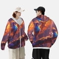 thumbnail image 4 of Balery Fantasy Bird Illustration Men's Women's UPF 50+ Sun Protection Lightweight Hoodie Performance Long Sleeve Shirt for Fishing Running-Medium, 4 of 7