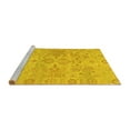 thumbnail image 2 of Ahgly Company Machine Washable Indoor Square Oriental Yellow Traditional Area Rugs, 6' Square, 2 of 4