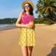thumbnail image 3 of Easygdp Red Ice Cream para Vestido Transpirable de Mujer, Vestido Suelto de Manga Corta con Pliegues y Bolsillos para el Verano, 3 of 7