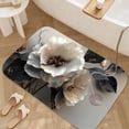 thumbnail image 3 of 1pc White and Gold Flowers Absorbent Non-Slip Bathroom Thickened Flannel Rug Decor,Soft,Quick Drying,Suitable For Indoor/outdoor Use,Bathrooms,Bedrooms,Kitchens,Terrace,Laundry Rooms,16"x24", 3 of 9