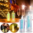thumbnail image 6 of BGZLEU Christmas Decorations Xmas Tree Ornaments Glowing Candle, Safe Glowing Electronic Candle Plastic Feast Decoration Candle Christmas Acrylic Tears Electronic Candle White Plus Bottom（6in）, 6 of 6
