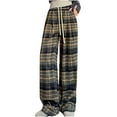 thumbnail image 1 of Fashion Women's Solid High Waisted Pants Ladies Drawstring Casual Pants, 1 of 4
