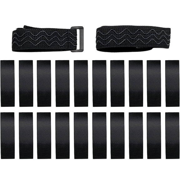 Masteelf Boot Straps for Thigh High Boots Polyester Black 1 Set