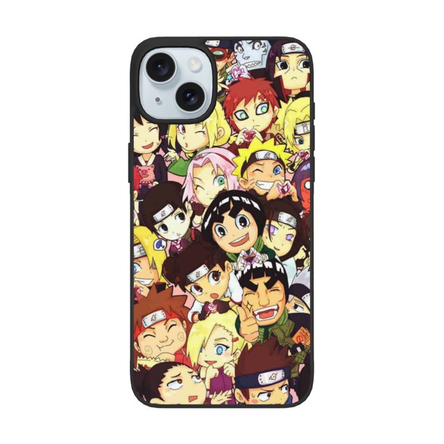 Funny Cartoon Anime Naruto (1) Phone Case Compatible with iPhone 15 Case Dual camera TPU Protective Cover Gift For IP15 Plus-6.7in