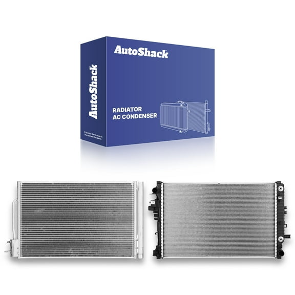 AutoShack Radiator Air Conditioning A/C Condenser | Replacement for 2017-2019 Buick LaCrosse 2016-2018 Chevrolet Malibu | 2-PC