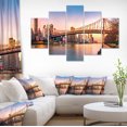 thumbnail image 1 of Queenboro Bridge Panorama at Sunset - Cityscape Canvas Print, 1 of 3