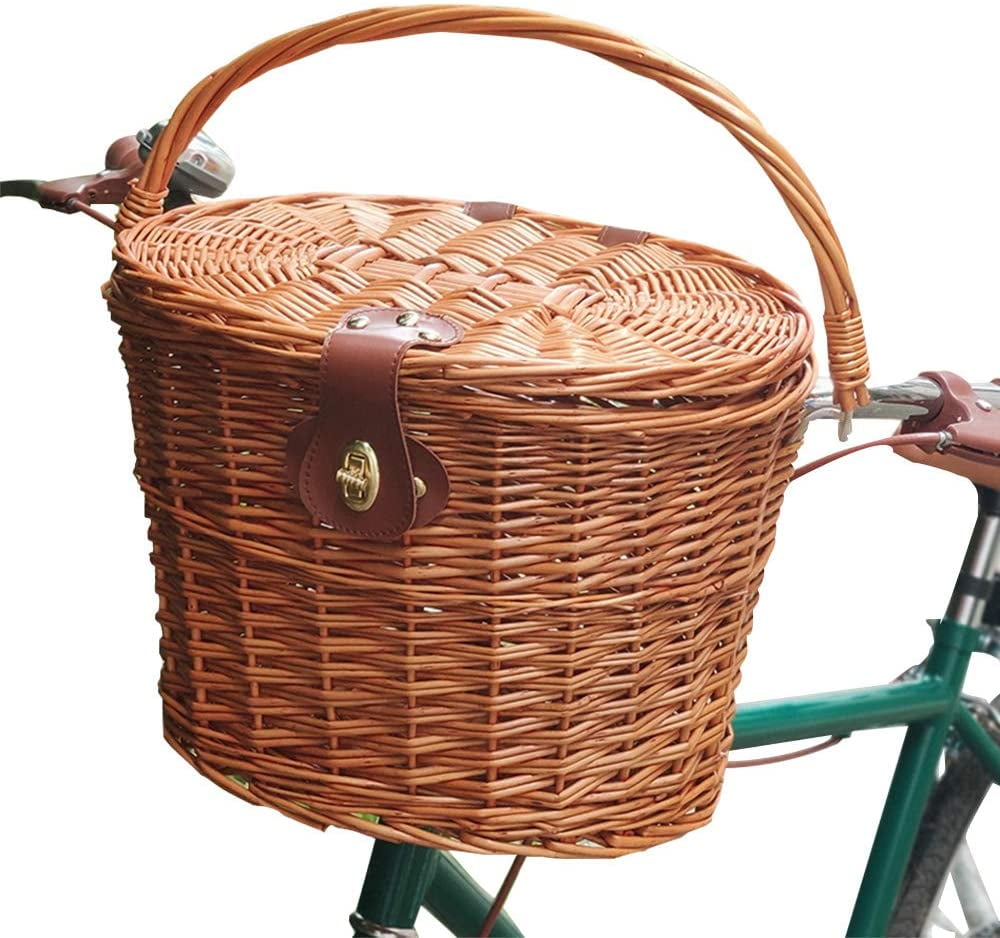 Folding Bike Basket Quick Release Front Rear Bike Basket Detachable