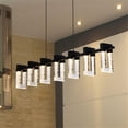 thumbnail image 6 of Sorrento 40" ETL Certified Integrated LED Linear Aluminum Chandelier in Black, 6 of 12