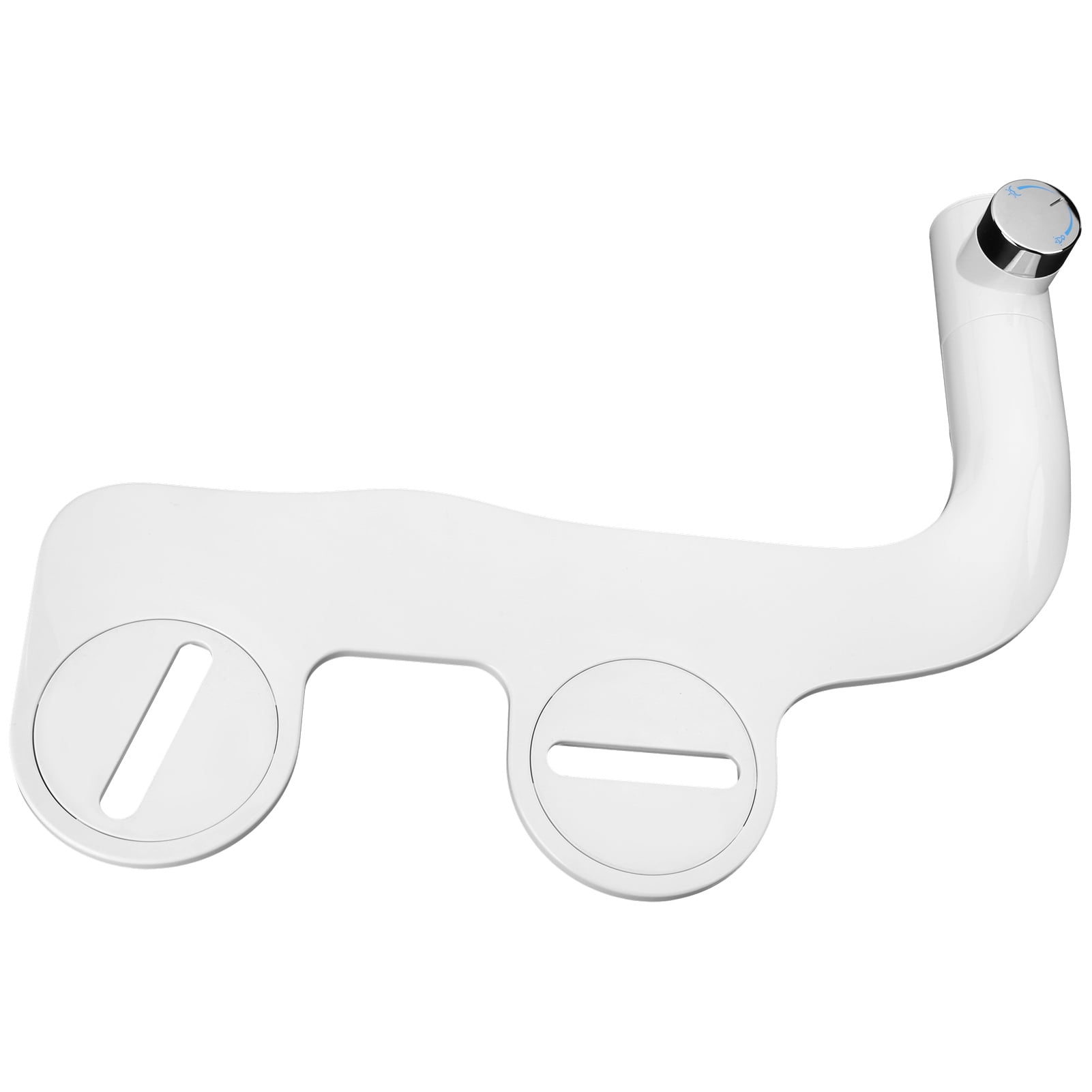 Non-Electric Bidet Toilet Seat Attachment with Dual Nozzles and Adjustable Pressure Control