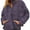 Purple, variant on Women's Oversized Lightweight Down Coat Long Sleeve Zip Packable Short Puffer Jackets