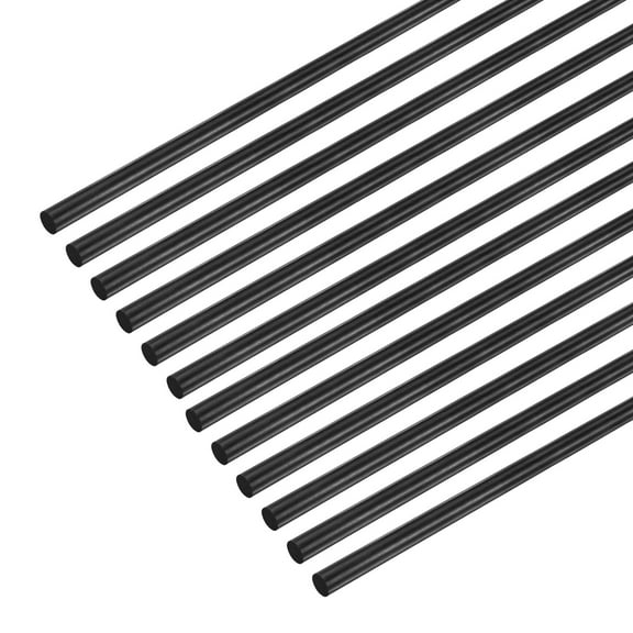 Uxcell 12-Pack Carbon Fiber Rods, 300mm Length 2mm Dia Carbon Fiber Solid Matte Pole