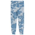 thumbnail image 5 of Men's Camouflage Pajama Pants with Pockets & Drawstring - Cuffed Jogger Sleep Bottoms for Men, Elastic Waist Soft Lightweight Lounge Homewear Blue XL, 5 of 7
