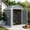 Light gray, variant on 6x4.5 ft Resin Outdoor Storage Shed with Floor, Plastic Storage Shed with Lockable Door, Outside Shed Perfect to Store Patio Furniture