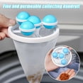 thumbnail image 4 of 3PCS Floating Hair Filtering Mesh Removal,Pet Lint Removers Reusable Washing Machine Hair Filter Cleaning Mesh Bag,Lint Catcher for Washing Machine Wool Device Pet Dog Cat Hair Remover (Blue), 4 of 8