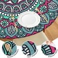thumbnail image 4 of 44in Round Tablecloth with Elastic Edge, Waterproof Fitted Table Cover for 36-44" Tables, Floral Theme Polyester Reusable Table Cloths Wipe Clean for Picnic, Dining, Outdoor Use and Party Decor, 4 of 7