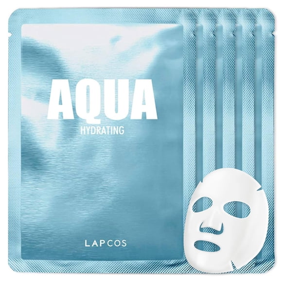 Mascarilla LAPCOS Aqua Hydrating con agua de mar y plancton, paquete de 5